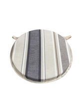 Load image into Gallery viewer, Luella Stripe Natural Round Bistro Patio Seat Pads 12" 14" 16"
