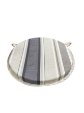 Load image into Gallery viewer, Luella Stripe Natural Round Bistro Patio Seat Pads 12" 14" 16"