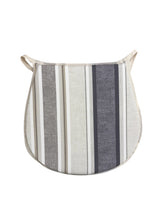 Load image into Gallery viewer, Luella Stripe Natural D-Shaped Seat Pads For Garden, Patio, Kitchen, Dining