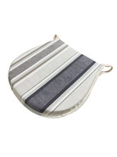 Load image into Gallery viewer, Luella Stripe Natural D-Shaped Seat Pads For Garden, Patio, Kitchen, Dining