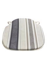 Load image into Gallery viewer, Luella Stripe Natural Large Spindle Back Seat Pads For Garden, Patio, Kitchen, Dining