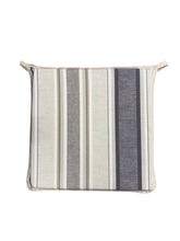 Load image into Gallery viewer, Luella Stripe Natural Square Tie-On Seat Pads Dining/Patio/Garden/Kitchen