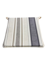 Load image into Gallery viewer, Luella Stripe Natural Square Tie-On Seat Pads Dining/Patio/Garden/Kitchen