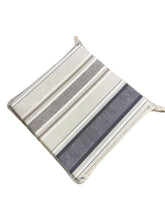 Load image into Gallery viewer, Luella Stripe Natural Square Tie-On Seat Pads Dining/Patio/Garden/Kitchen