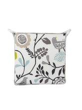 Load image into Gallery viewer, Folki Charcoal Square Tie-On Seat Pads Dining/Patio/Garden/Kitchen