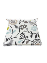 Load image into Gallery viewer, Folki Charcoal Square Tie-On Seat Pads Dining/Patio/Garden/Kitchen