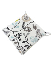 Load image into Gallery viewer, Folki Charcoal Square Tie-On Seat Pads Dining/Patio/Garden/Kitchen