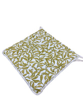 Load image into Gallery viewer, Entwistle Chartreuse Square Tie-On Seat Pads Dining/Patio/Garden/Kitchen