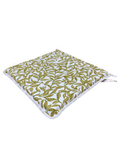 Load image into Gallery viewer, Entwistle Chartreuse Square Tie-On Seat Pads Dining/Patio/Garden/Kitchen