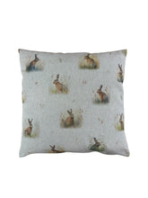 Load image into Gallery viewer, Country Hares Cushion/Scatter Cover 16" 18" 20" 22" 24"