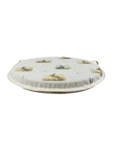Load image into Gallery viewer, Country Hares Round Bistro Seat Pad For Garden/Patio 12" 14" 16"