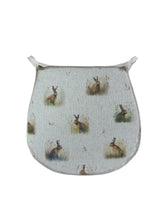 Load image into Gallery viewer, Country Hares D-Shaped Seat Pads For Garden, Patio, Kitchen, Dining