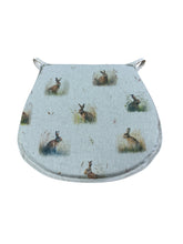 Load image into Gallery viewer, Country Hares D-Shaped Seat Pads For Garden, Patio, Kitchen, Dining