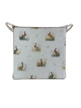 Load image into Gallery viewer, Country Hares Square Tie-On Seat Pads Dining/Patio/Garden/Kitchen