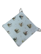 Load image into Gallery viewer, Country Hares Square Tie-On Seat Pads Dining/Patio/Garden/Kitchen