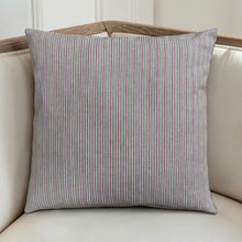 Load image into Gallery viewer, Regency Ticking Stripe Red Cushion/Scatter Cover 16" 18" 20" 22" 24"