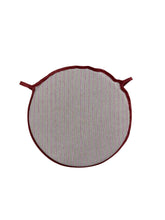 Load image into Gallery viewer, Regency Ticking Stripe Red Round Bistro Seat Pad For Garden/Patio 12" 14" 16"
