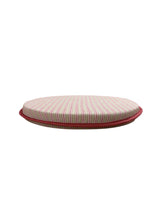Load image into Gallery viewer, Regency Ticking Stripe Red Round Bistro Seat Pad For Garden/Patio 12" 14" 16"