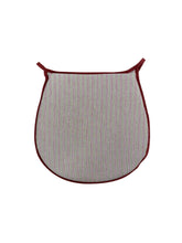 Load image into Gallery viewer, Regency Ticking Stripe Red D-Shaped Seat Pads For Garden, Patio, Kitchen, Dining