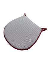 Load image into Gallery viewer, Regency Ticking Stripe Red D-Shaped Seat Pads For Garden, Patio, Kitchen, Dining