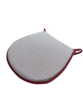 Load image into Gallery viewer, Regency Ticking Stripe Red D-Shaped Seat Pads For Garden, Patio, Kitchen, Dining