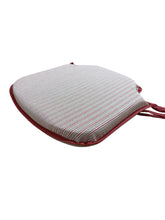 Load image into Gallery viewer, Regency Ticking Stripe Red Small Spindle Back Seat Pads For Garden, Patio, Kitchen, Dining