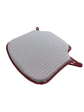 Load image into Gallery viewer, Regency Ticking Stripe Red Small Spindle Back Seat Pads For Garden, Patio, Kitchen, Dining
