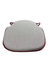 Load image into Gallery viewer, Regency Ticking Stripe Red Large Spindle Back Seat Pads For Garden, Patio, Kitchen, Dining