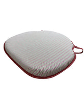 Load image into Gallery viewer, Regency Ticking Stripe Red Large Spindle Back Seat Pads For Garden, Patio, Kitchen, Dining