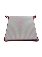 Load image into Gallery viewer, Regency Ticking Stripe Red Square Tie-On Seat Pads Dining/Patio/Garden/Kitchen