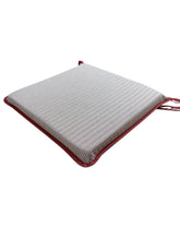 Load image into Gallery viewer, Regency Ticking Stripe Red Square Tie-On Seat Pads Dining/Patio/Garden/Kitchen