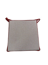 Load image into Gallery viewer, Regency Ticking Stripe Red Tapered Seat Pads For Garden, Patio, Kitchen, Dining