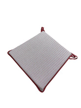 Load image into Gallery viewer, Regency Ticking Stripe Red Tapered Seat Pads For Garden, Patio, Kitchen, Dining