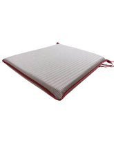 Load image into Gallery viewer, Regency Ticking Stripe Red Tapered Seat Pads For Garden, Patio, Kitchen, Dining