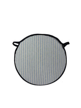 Load image into Gallery viewer, Regency Ticking Stripe Black Round Bistro Seat Pad For Garden/Patio 12" 14" 16"