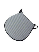 Load image into Gallery viewer, Regency Ticking Stripe Black D-Shaped Seat Pads For Garden, Patio, Kitchen, Dining