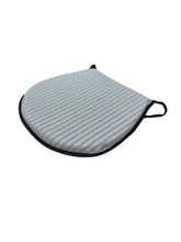 Load image into Gallery viewer, Regency Ticking Stripe Black D-Shaped Seat Pads For Garden, Patio, Kitchen, Dining