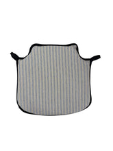 Load image into Gallery viewer, Regency Ticking Stripe Black Small Spindle Back Seat Pads For Garden, Patio, Kitchen, Dining