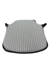 Load image into Gallery viewer, Regency Ticking Stripe Black Small Spindle Back Seat Pads For Garden, Patio, Kitchen, Dining