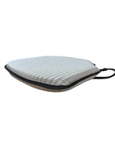 Load image into Gallery viewer, Regency Ticking Stripe Black Small Spindle Back Seat Pads For Garden, Patio, Kitchen, Dining