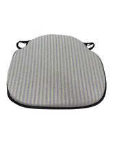 Load image into Gallery viewer, Regency Ticking Stripe Black Large Spindle Back Seat Pads For Garden, Patio, Kitchen, Dining