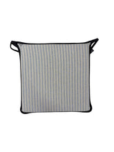 Load image into Gallery viewer, Regency Ticking Stripe Black Square Tie-On Seat Pads Dining/Patio/Garden/Kitchen