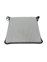 Load image into Gallery viewer, Regency Ticking Stripe Black Square Tie-On Seat Pads Dining/Patio/Garden/Kitchen