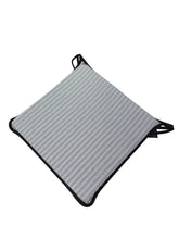 Load image into Gallery viewer, Regency Ticking Stripe Black Square Tie-On Seat Pads Dining/Patio/Garden/Kitchen
