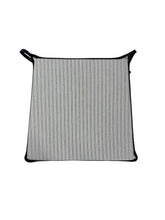 Load image into Gallery viewer, Regency Ticking Stripe Black Tapered Seat Pads For Garden, Patio, Kitchen, Dining