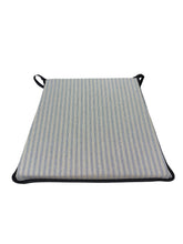 Load image into Gallery viewer, Regency Ticking Stripe Black Tapered Seat Pads For Garden, Patio, Kitchen, Dining