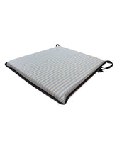 Load image into Gallery viewer, Regency Ticking Stripe Black Tapered Seat Pads For Garden, Patio, Kitchen, Dining