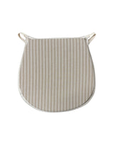 Load image into Gallery viewer, Regency Ticking Stripe Natural D-Shaped Seat Pads For Garden, Patio, Kitchen, Dining