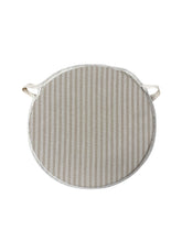 Load image into Gallery viewer, Regency Ticking Stripe Natural Round Bistro Seat Pad For Garden/Patio 12" 14" 16"