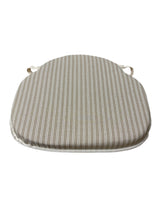 Load image into Gallery viewer, Regency Ticking Stripe Natural Large Spindle Back Seat Pads For Garden, Patio, Kitchen, Dining